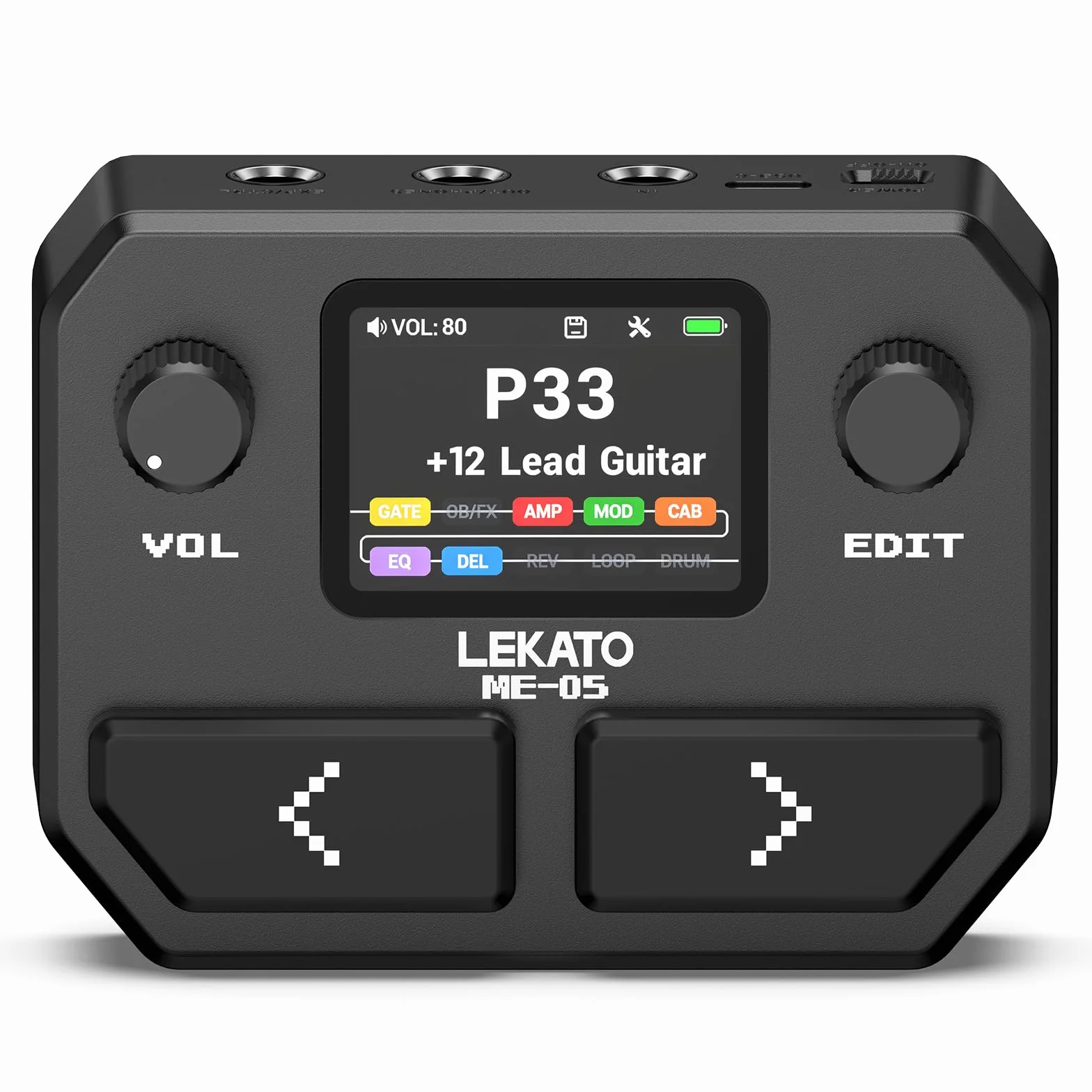LEKATO Pedal Multiefectos Negro