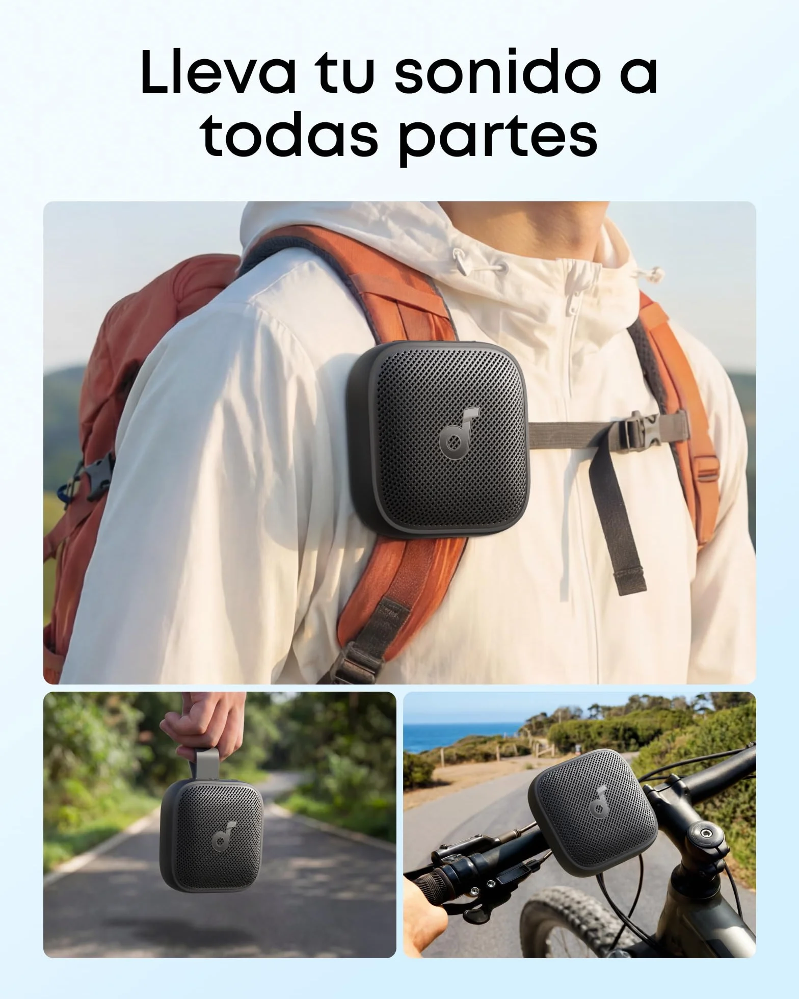 Soundcore Anker Altavoz Portátil Bluetooth 15W 24H IP68 BassUp 2.0 Resistente al Agua