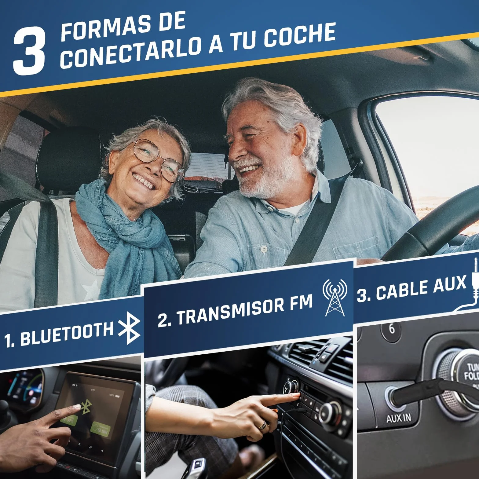 Klim Discover Reproductor CD Portátil Discman Radio FM Bluetooth MP3 SD Batería Larga Negro/Dorado