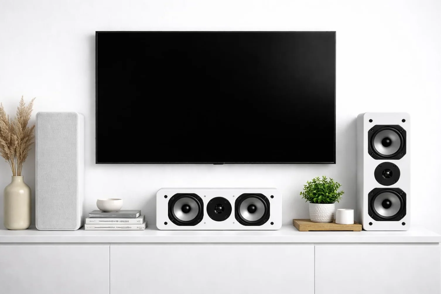 Dynavoice Challenger C-5 Blanco Altavoz Central Pasivo 2 Vías 120W 8 Ohm Doble Woofer 5.25 Pulgadas Tweeter 1 Pulgada Home Cinema HiFi