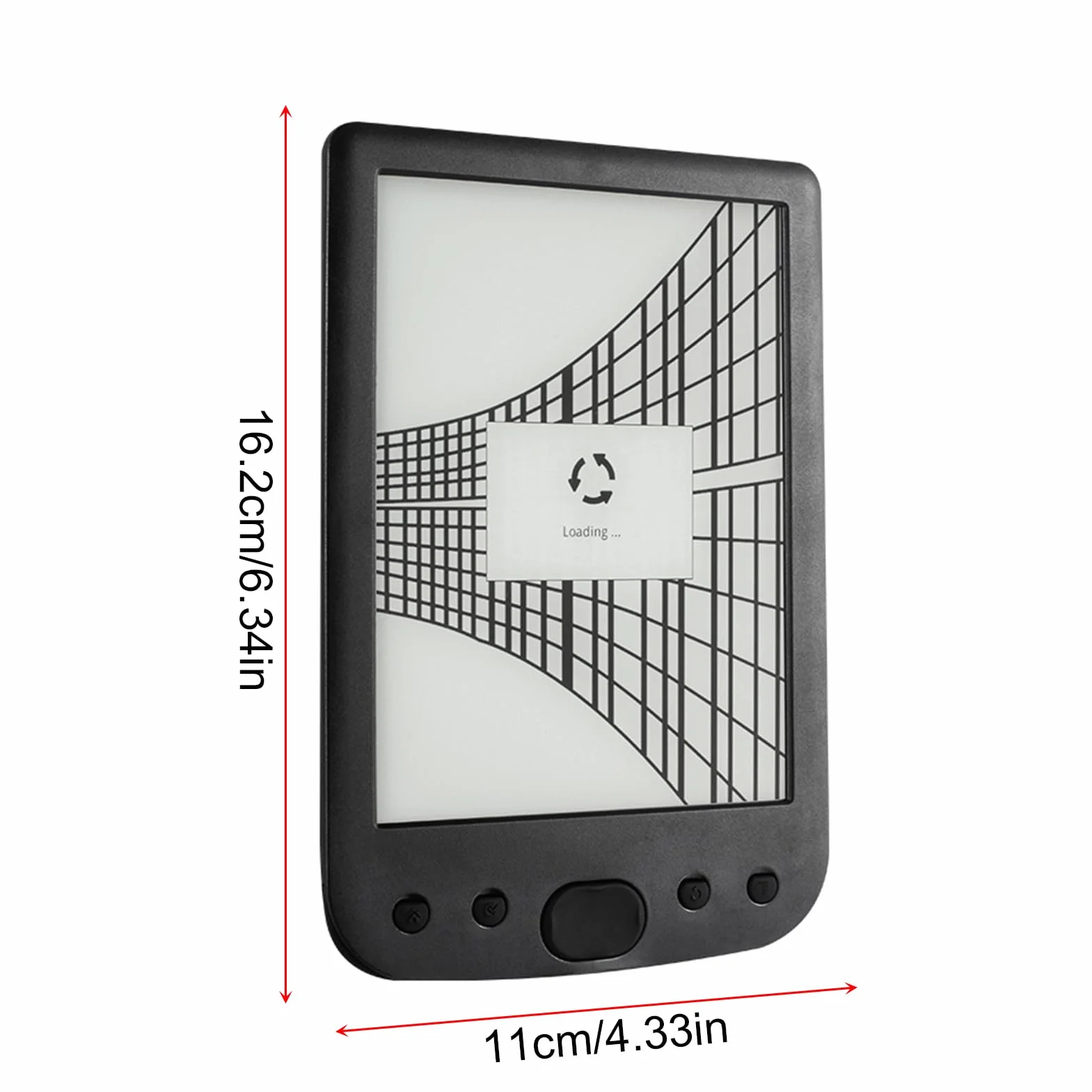 Lector de Libros electrónicos de Tinta electrónica de 6 Pulgadas, 4 GB, Negro