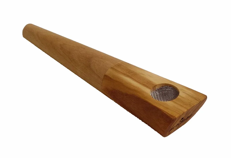 ActiTube - Silbato de madera de olivo (2 piezas, con bolsa de almacenamiento), color marrón