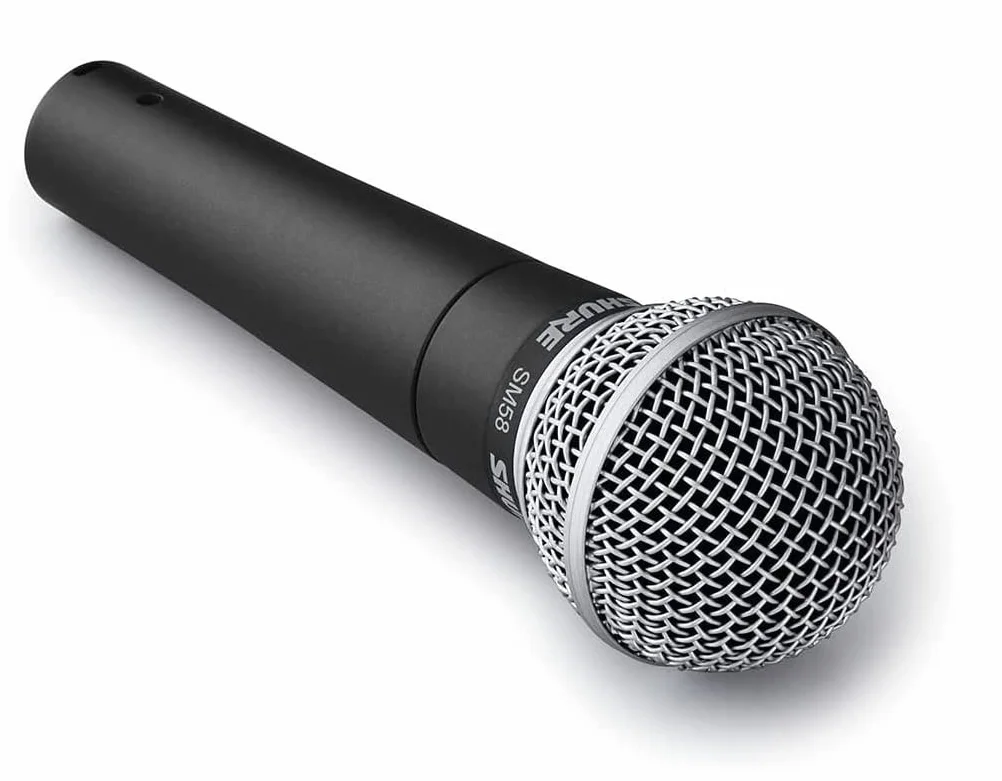 Shure SM58-LC El micrófono de Voz dinámico está diseñado para el Uso Profesional en Voces en actuaciones en Vivo, Refuerzo de Sonido y grabaciones de Estudio - No se Incluye el Cable (SM58-LCE)