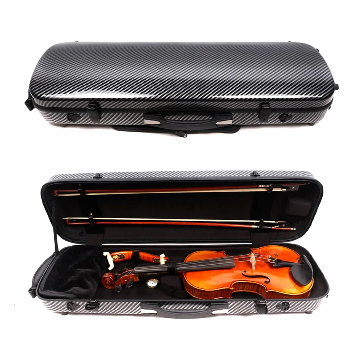 Yinfente Advance - Estuche para violín 4/4 de Fibra de Carbono con Correa Trasera, Agarre Fuerte, fácil de Transportar