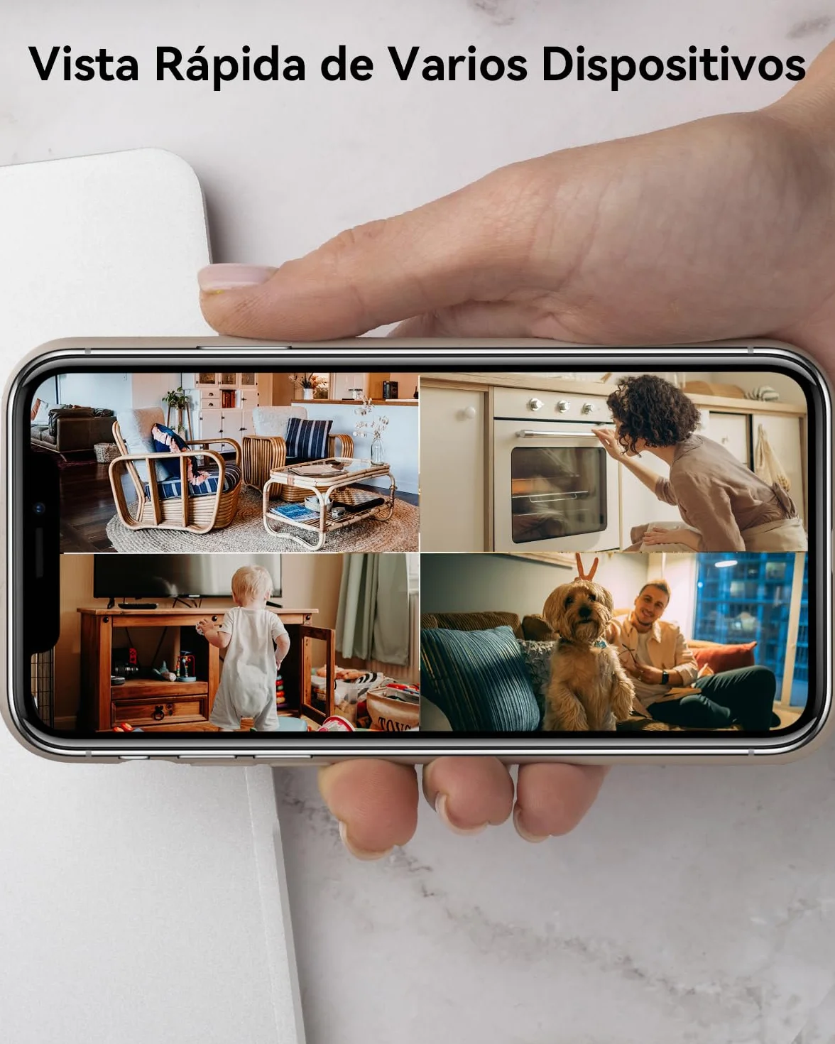 Imou Cámara IP WiFi Interior 2K (3MP) con Detección de Humano, 360°, Audio Bidireccional, Compatible con Alexa