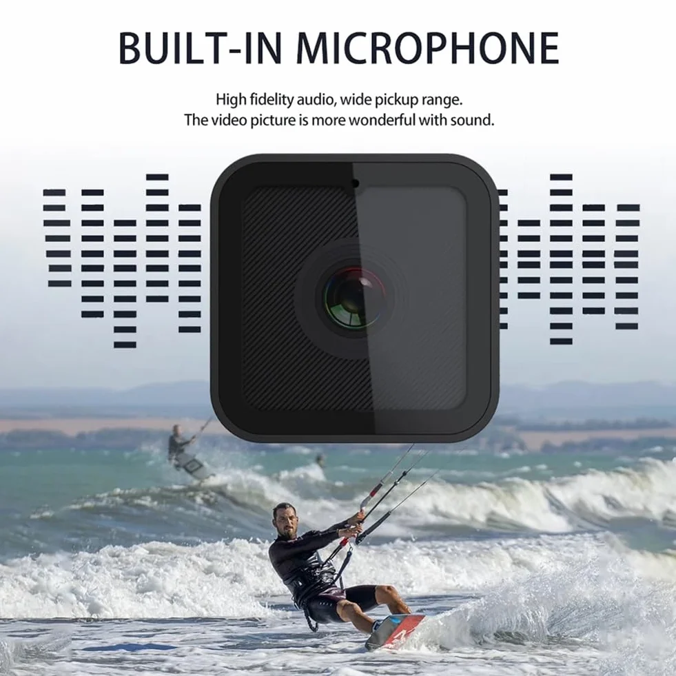 CáMara Deportiva WiFi HD 1080P con Punto de Acceso Mini CáMara PortáTil Impermeable Motocicleta Bicicleta Grabadora de ConduccióN Movimiento DV