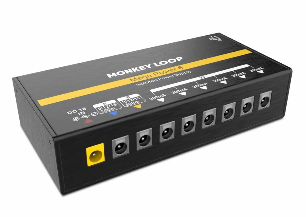 MONKEY LOOP Mega Power 8 Fuente Alimentación para Pedales
