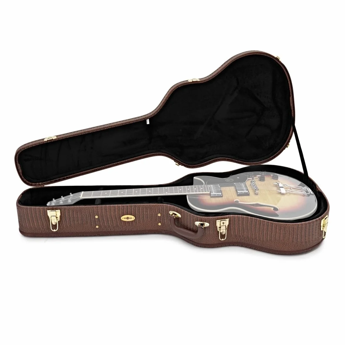 gear4music Estuche de Guitarra Jazz Archtop Deluxe