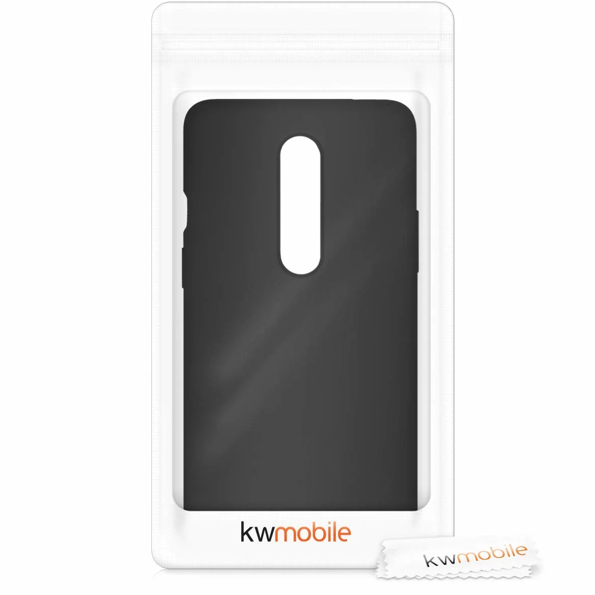 kwmobile Carcasa Compatible con OnePlus 8 (2020) Funda TPU Silicona antigolpes Carga inalámbrica Negro