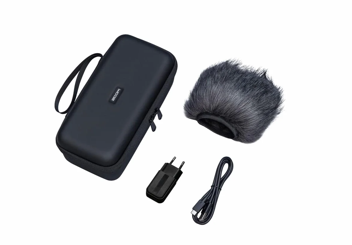 Zoom - APH-5s - Pack de accesorios para el H5studio - adaptador de corriente, cable USB-C, antiviento de pelo y estuche acolchado
