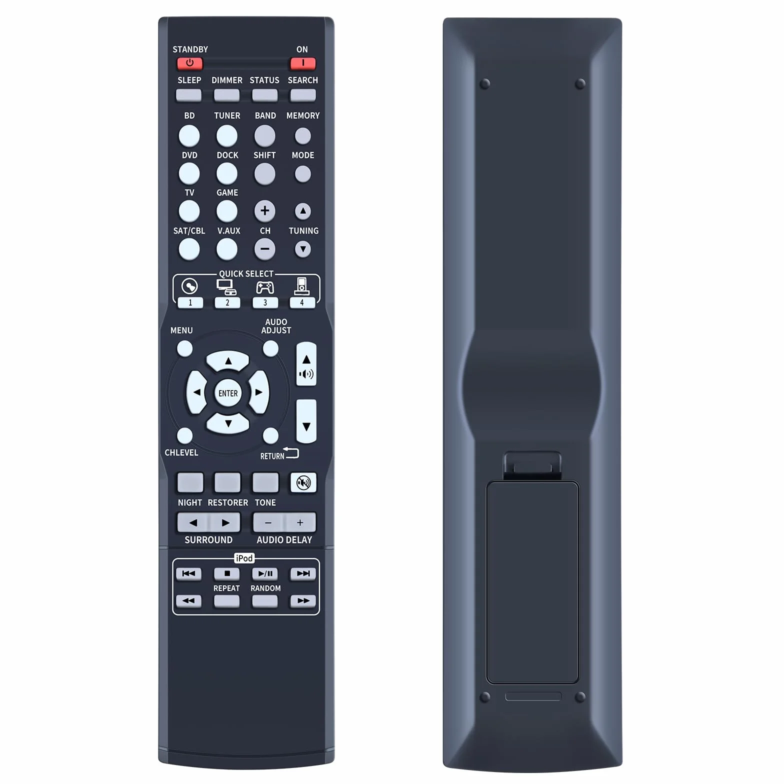 Mando a Distancia RC-1158 Apto para Receptor Surround Denon AV AVR-1311 AVR-1312 AVR1312 RC1158 DHT-1312BA DHT-1312XP DHT1312XP Mando a Distancia de Repuesto