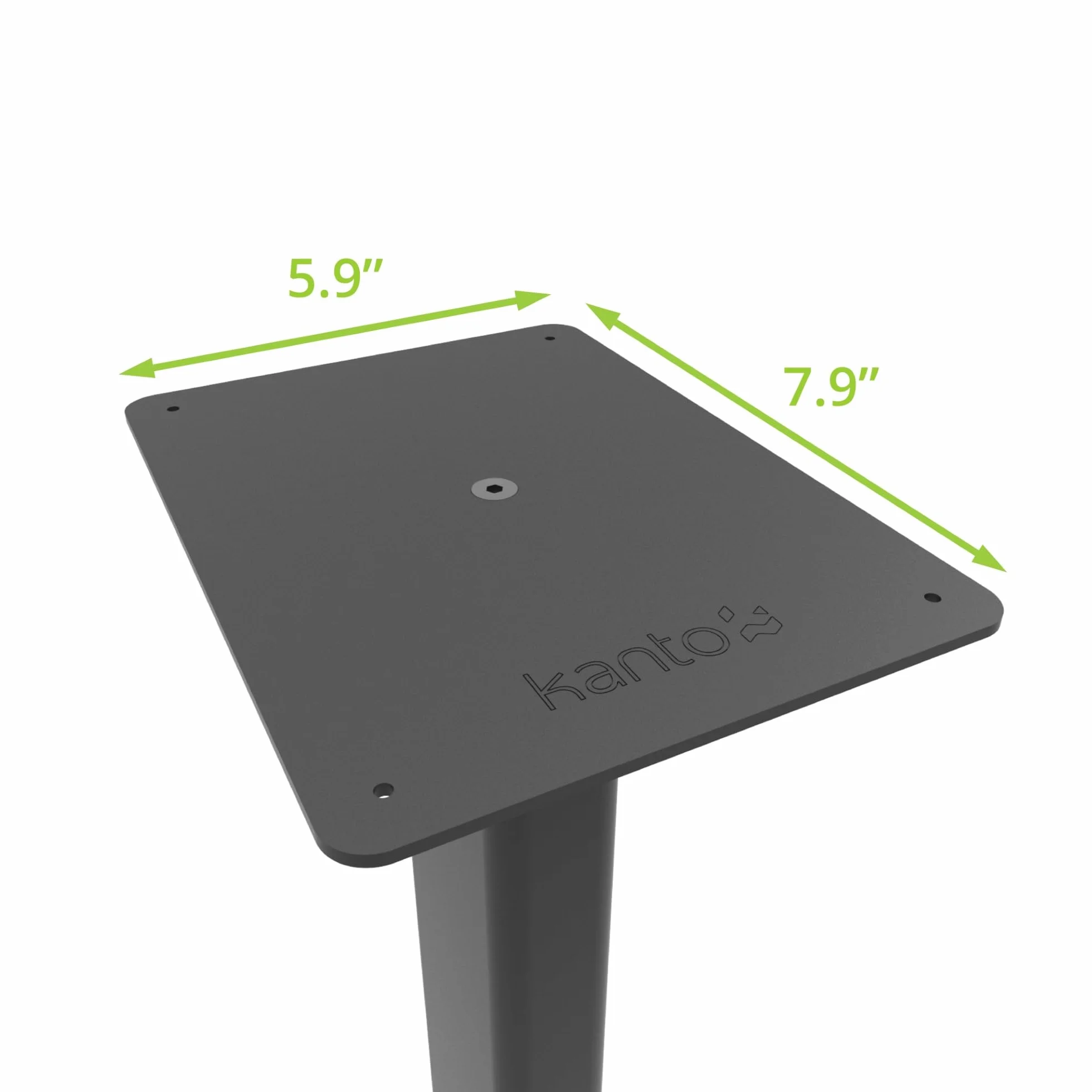 Kanto ST28 - Soportes universales para altavoces de suelo de 28 pulgadas para altavoces de estantería de hasta 30 libras, sonido mejorado, gestión de cables ocultos, diseño atemporal, par, acero negro