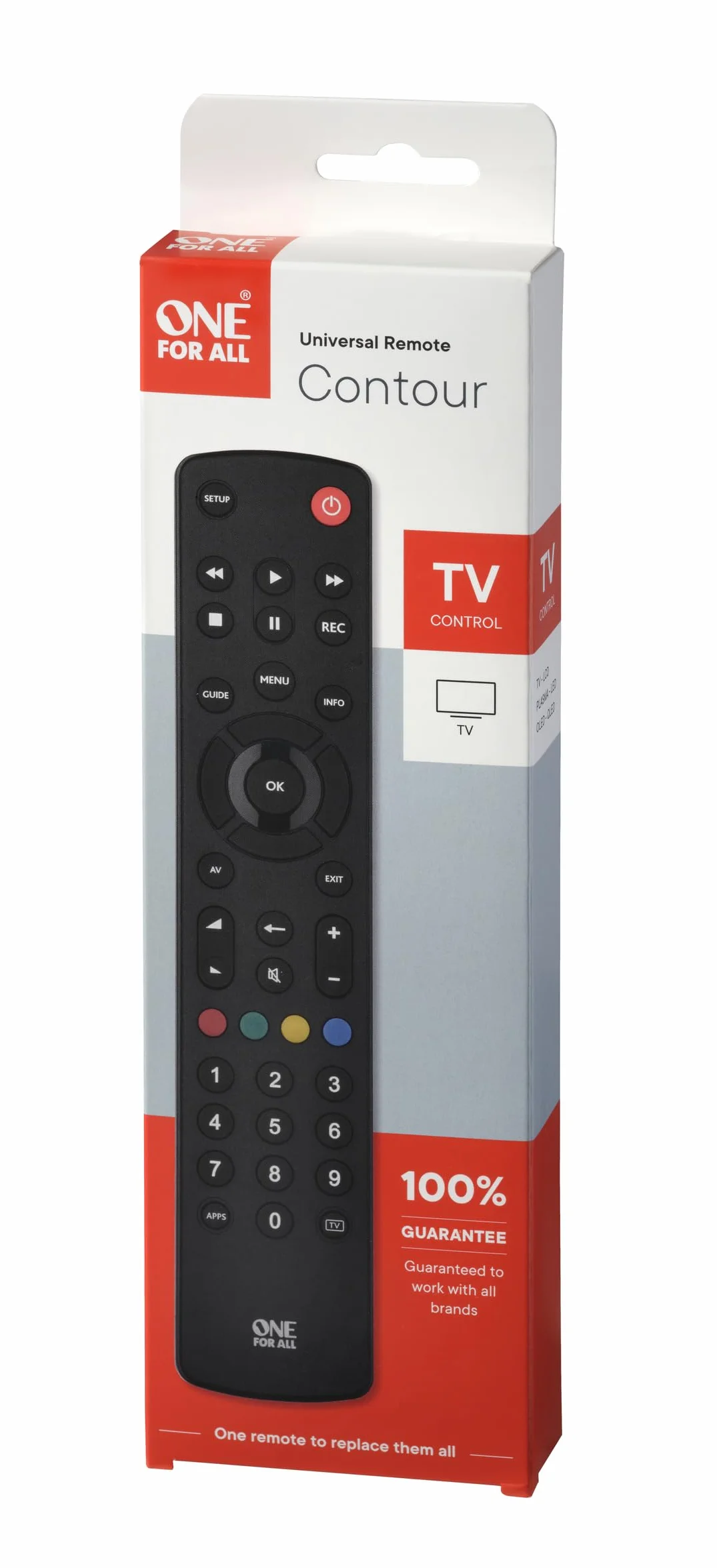 One For All URC1210 Control Remoto Universal para TV - Negro