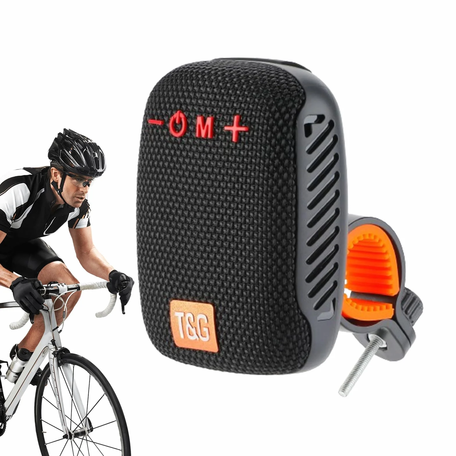 Radio para Bicicleta Altavoz de Manillar Estéreo Portátil A Prueba de Agua con Tarjeta para Ciclismo