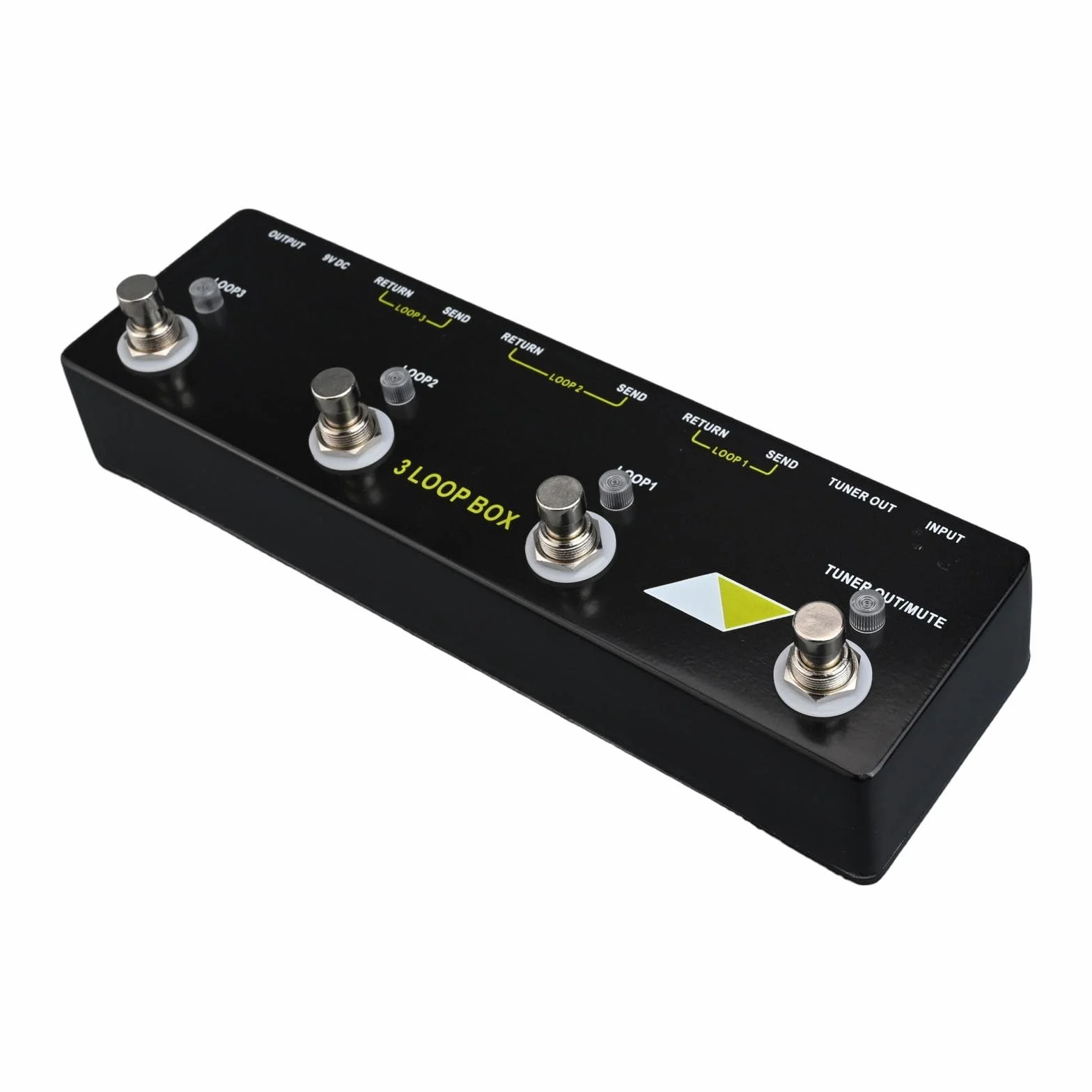 Pedal Looper de caja de 3 bucles con verdadera funcionalidad de derivación para una ruta de señal limpia para guitarras