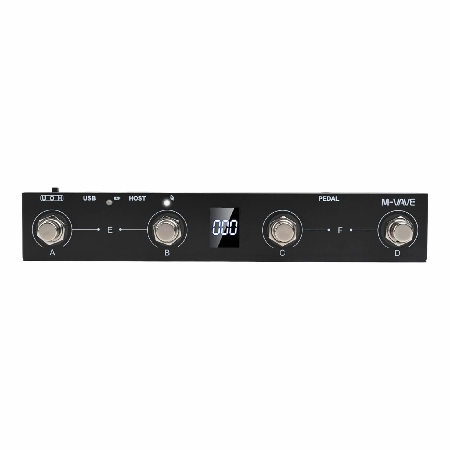 M-VAVE/Chocolate Plus - Controlador MIDI/pedal con 4 botones programables, construcción de metal, conectividad USB, batería recargable, 12 horas de reproducción para músicos y artistas (negro)