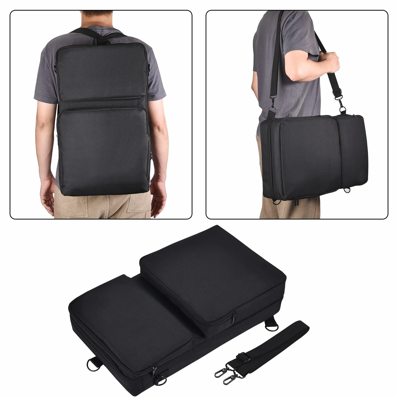 Bolsa Protectora de Viaje para Pioneer DJ DDJ-FLX4/DDJ-400/DDJ-SB3 o Roland DJ-202 DJ, Funda de Transporte con Almacenamiento de Accesorios y Correa de Hombro Ajustable