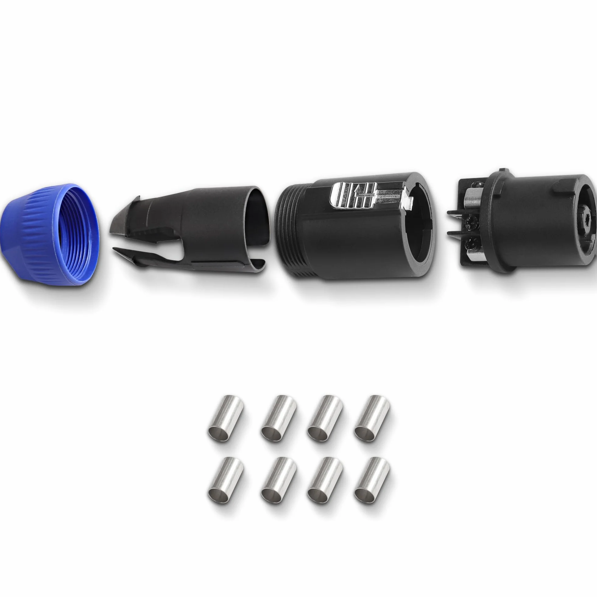 MEIRIYFA Conector de Cable speakon de 8 Polos, NL4FC speakon Conector de Amplificador de Cable Compatible con Jack Twist Lock - Paquete de 2