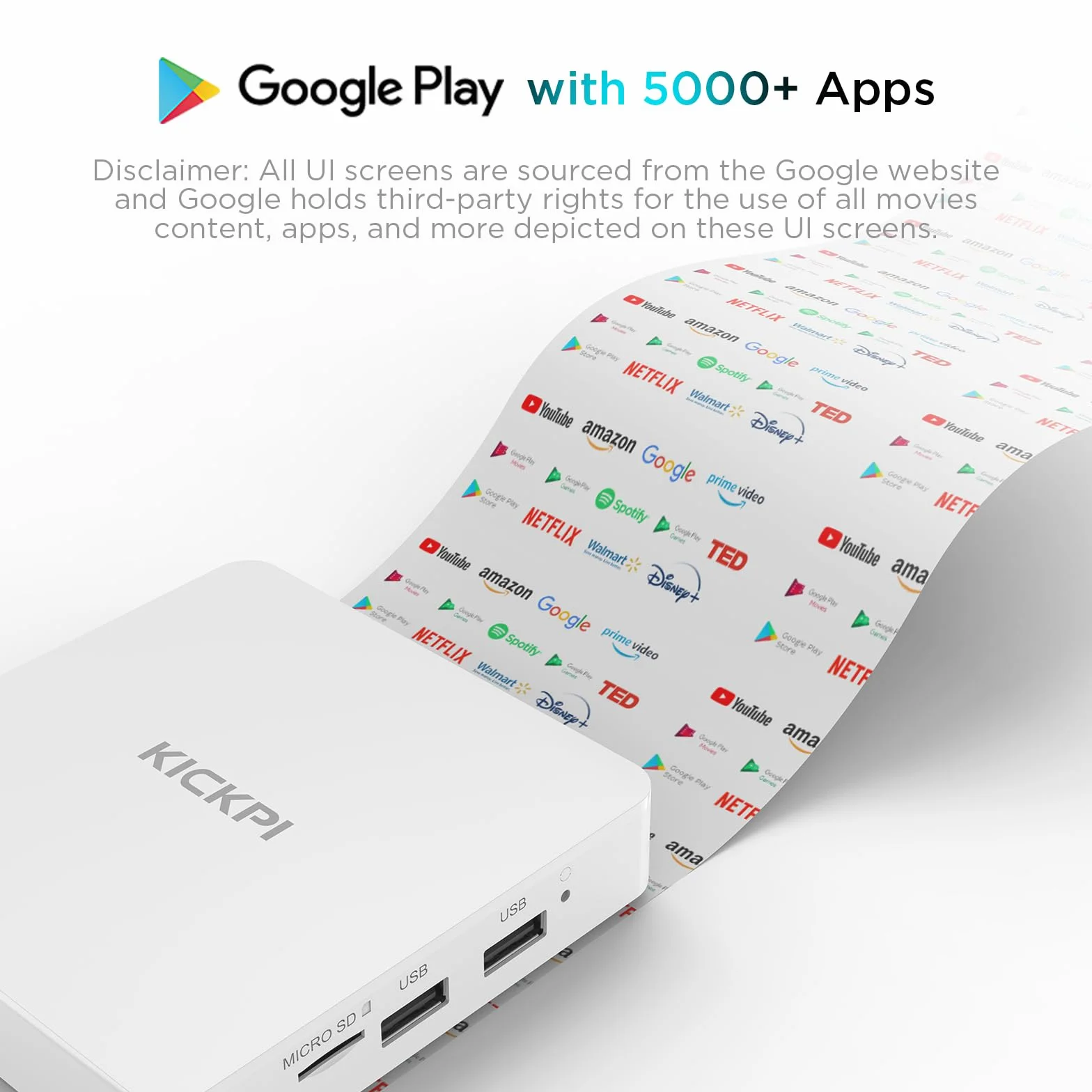 Google TV Android 11.0 TV Box 4K Chromecast Dolby Audio 2GB RAM 32GB ROM Bluetooth 5.0 KP1