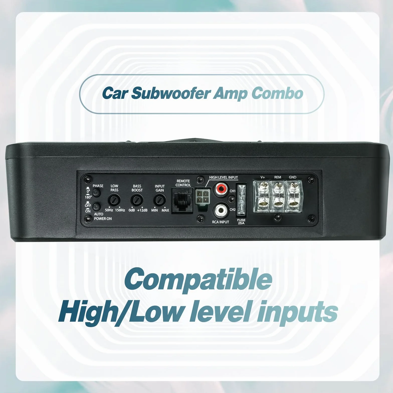 Seventour Subwoofer delgado para debajo del asiento de 10 pulgadas y 1000 W para debajo del asiento, subwoofer de audio para coche/camión, paquete de amplificador integrado, con luz LED (subwoofer +