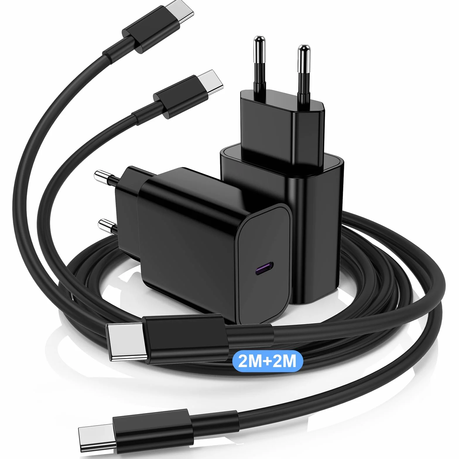 Samsung 45W Cargador Rápido USB C Tipo C con Cable 2M para Galaxy S26 S25 S24 S23 S22 S21 S20 Note 20 A73 A53