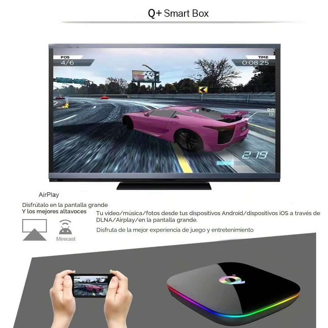 Android 10.0 Smart TV Box 4GB RAM 32GB ROM H616 Quad-Core Cortex-A53 6K Ultra HD WiFi 2.4GHz