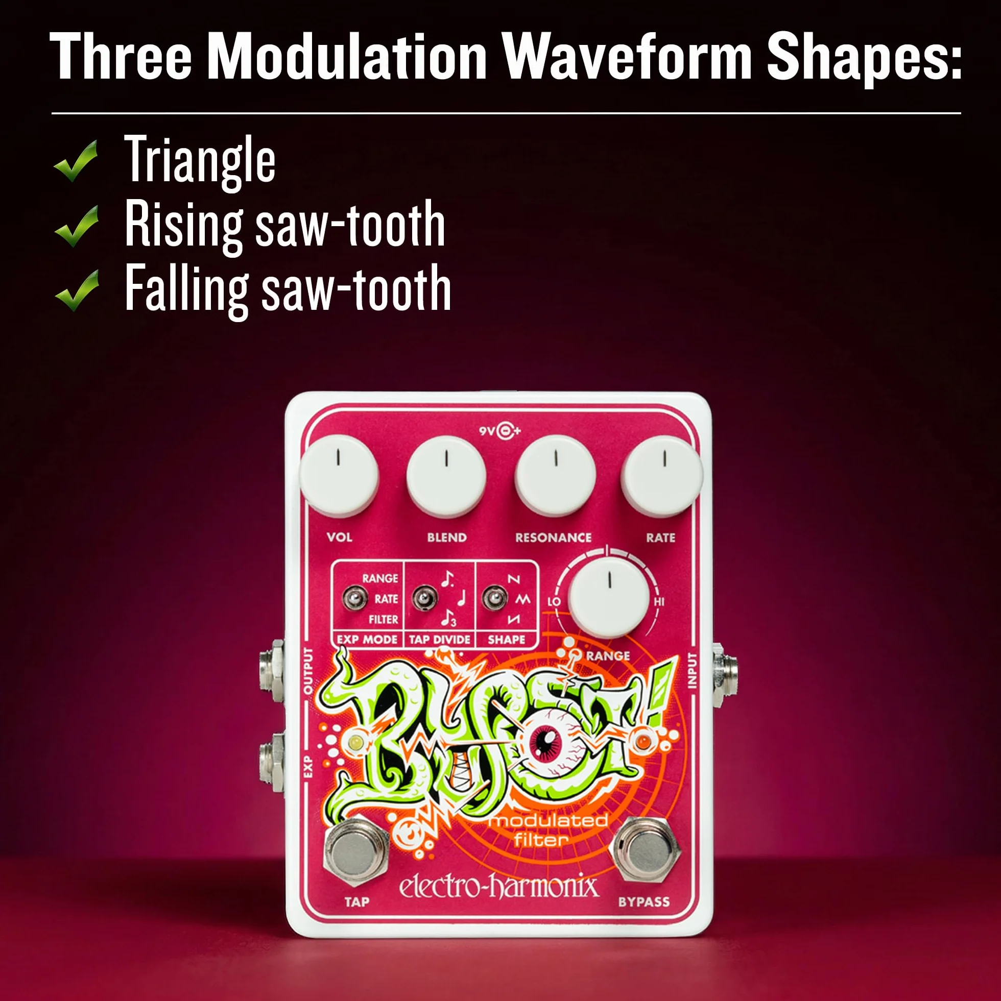 Electro Harmonix 665080 efecto de guitarra eléctrica con sintetizador Filtro blurst