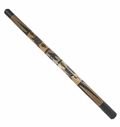 Didgeridoo de bambú tallado con diseño de tortugas – 120 cm