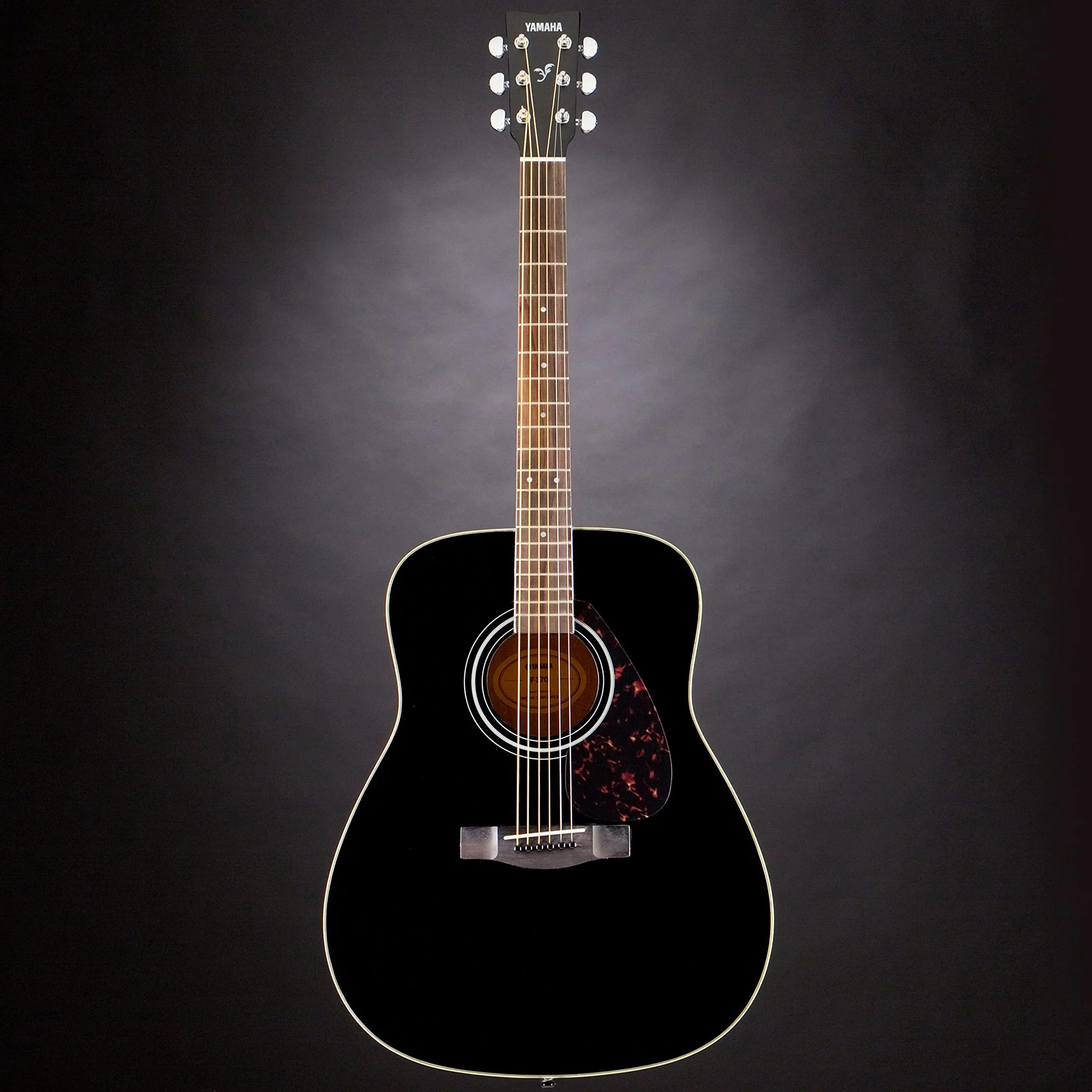 Yamaha F370 Guitarra Acústica Guitarra Folk 4/4 de madera, escala 634 mm, 25 pulgadas, 6 cuerdas metálicas, Color Negro