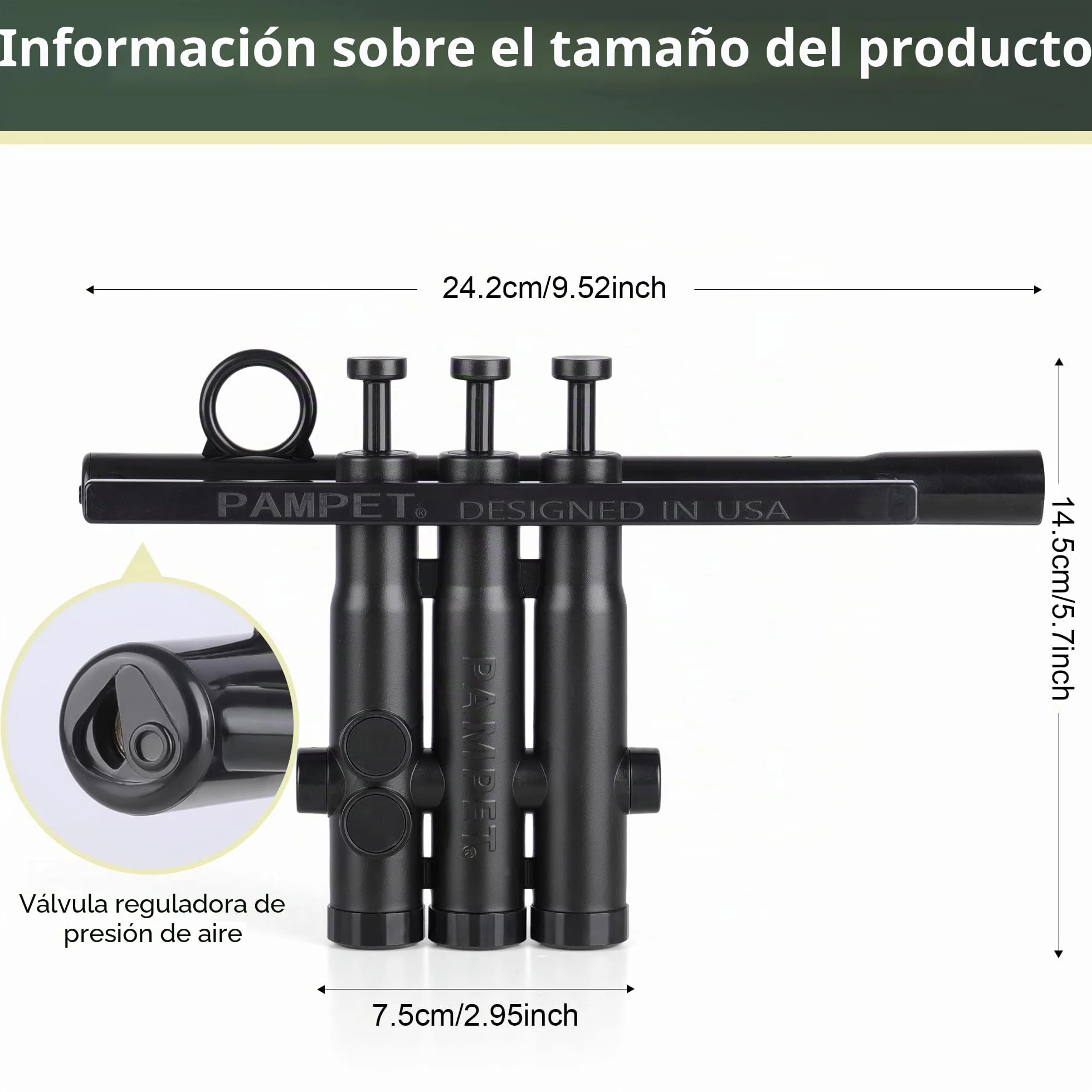 PAMPET - Dispositivo de entrenamiento para trompeta Si bemol, Negro