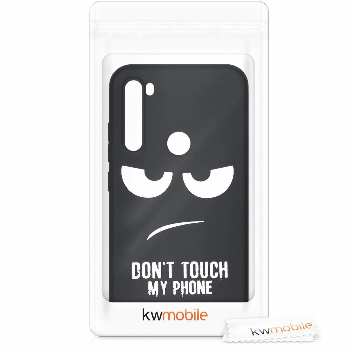 kwmobile Carcasa Compatible con Xiaomi Redmi Note 8T Funda Móvil TPU Blanco/Negro