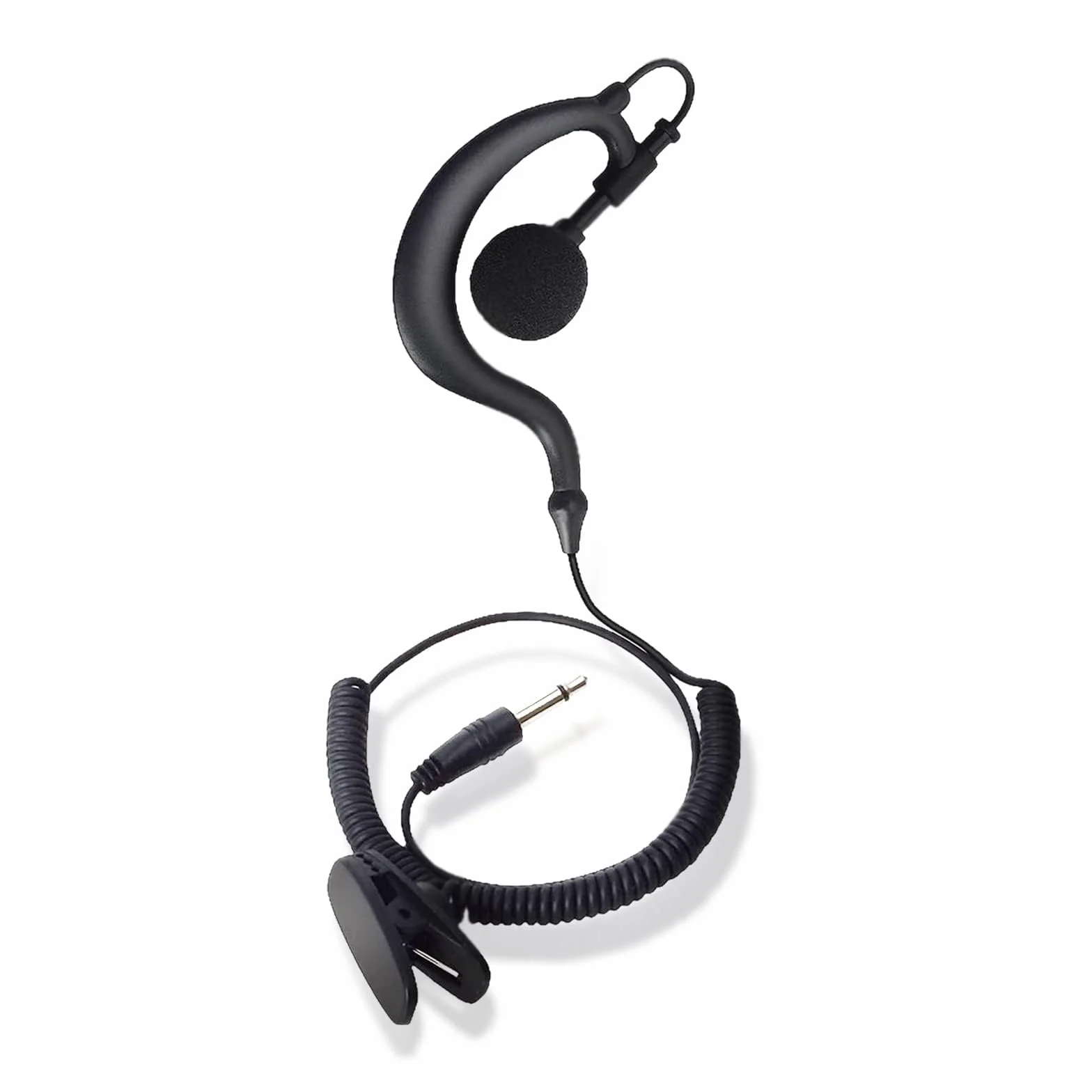 Pinganillo Walkie Talkie, Auriculares Policiales Solo de Tubo con Conector de 3,5 mm para Exteriores/Adaptación de Radio Bidireccional