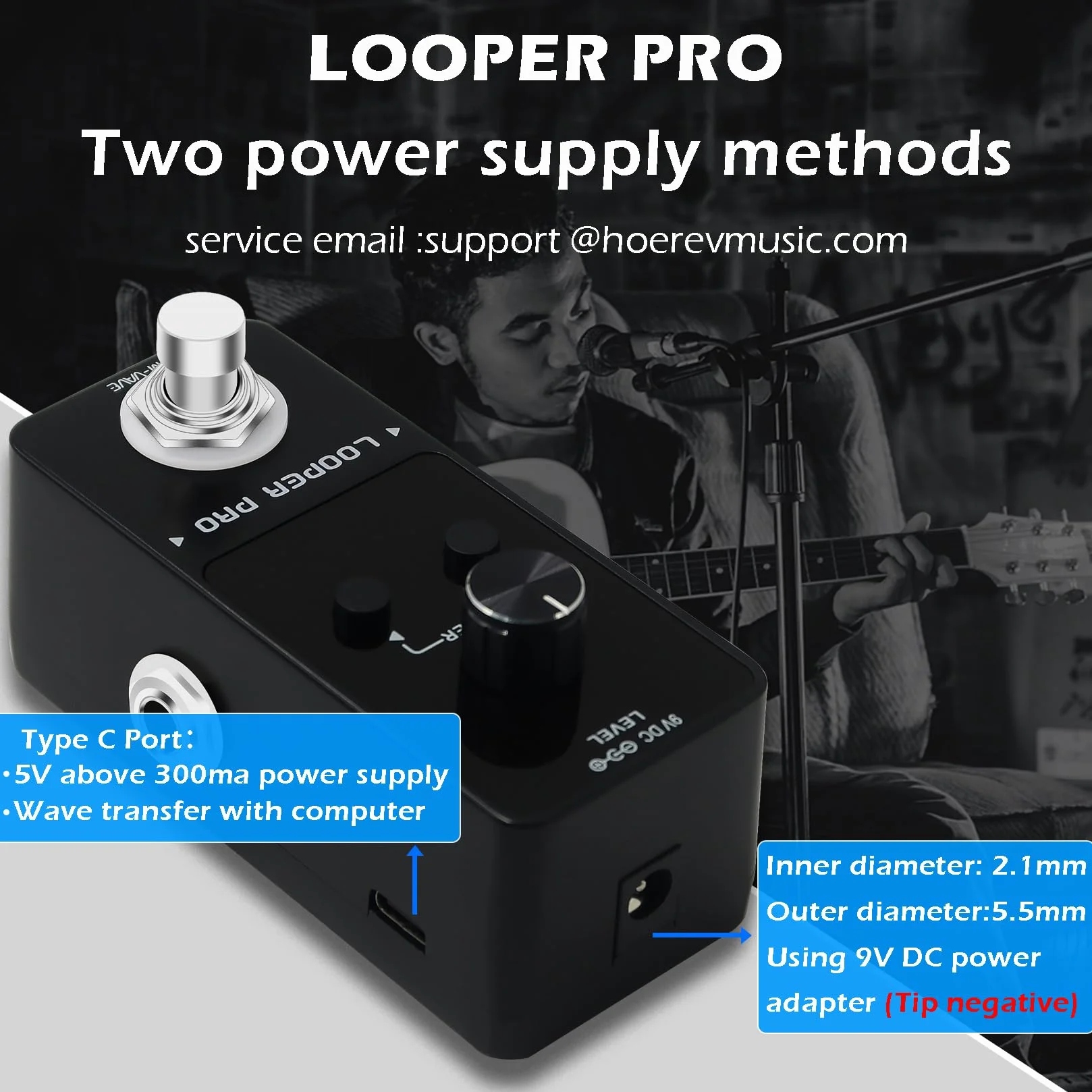 M-VAVE Loop Pedal Pro - 40 minutos de tiempo de bucle, 9 bucles, pedal profesional de guitarra con afinador para guitarra eléctrica, bucle de un solo paso, overdubs ilimitados, deshacer y rehacer
