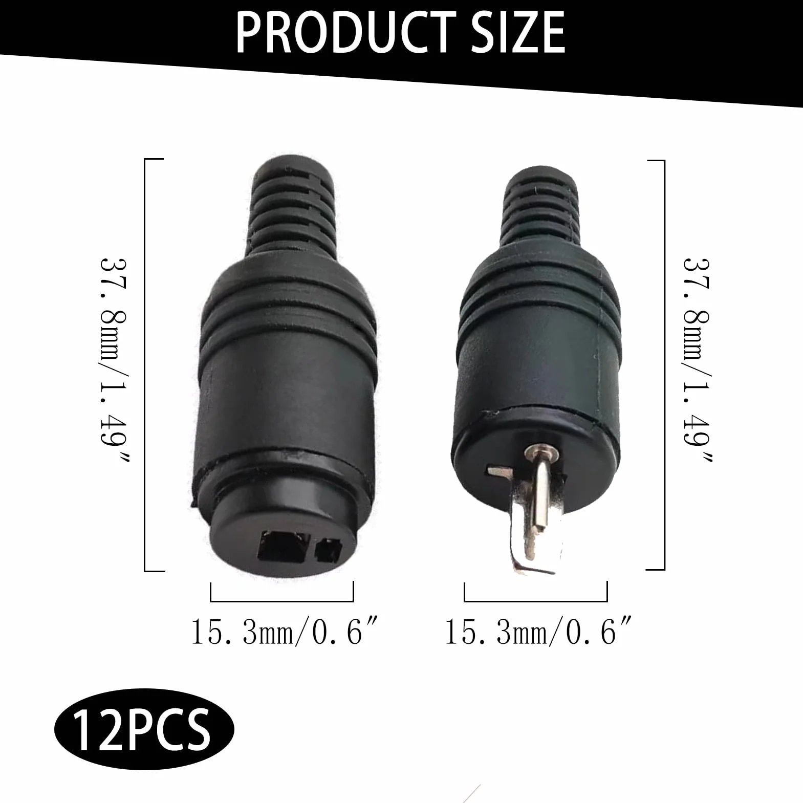 12 Piezas Enchufes/enchufes de Altavoz DIN de 2 Pines, Conector de Audio de 2 Pines DIN HiFi, Conectores de Altavoz DIN de 2 Pines con Terminales de Tornillo, Conector de Altavoz DIN Macho Hembra