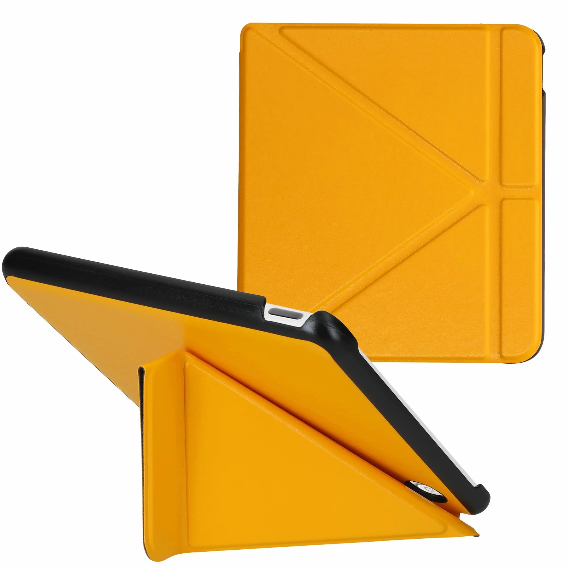kwmobile Carcasa Kobo Libra Colour Funda con Soporte Cierre magnético Amarillo chillón