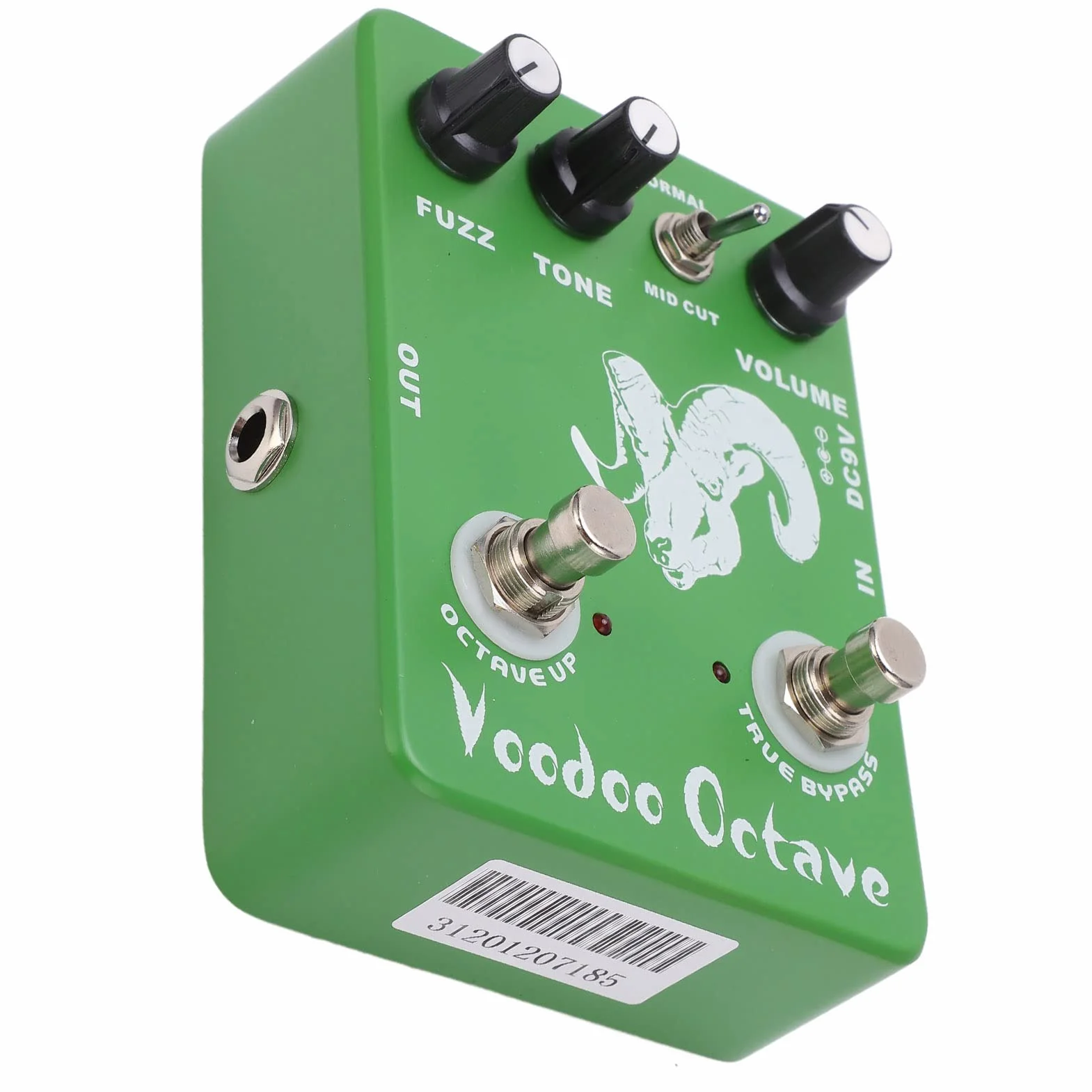 VGEBY Pedal de Efectos de Guitarra True Bypass Ajustable con Octave Fuzz, Acabado de Metal Verde, Fácil de Transportar para Músicos