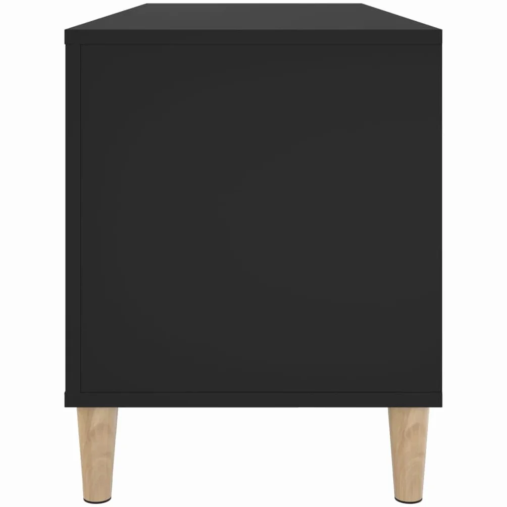 ZEYUAN Mueble para Discos Madera contrachapada Negro 100x38x48 cm, Estanteria CD, Mueble Tocadiscos, Mueble para Discos, Mueble para Vinilos, Mueble para Tocadiscos - 831974