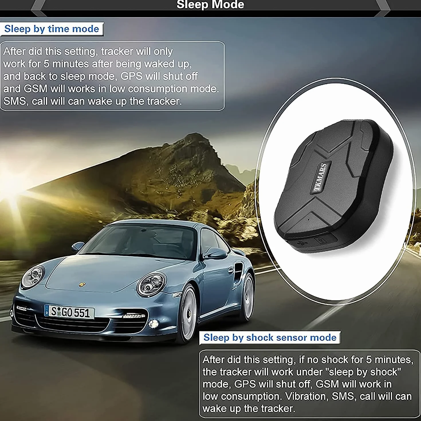 TKMARS TK905 Localizador GPS Coche IP65 5000mAh 90 Días Sin Suscripción