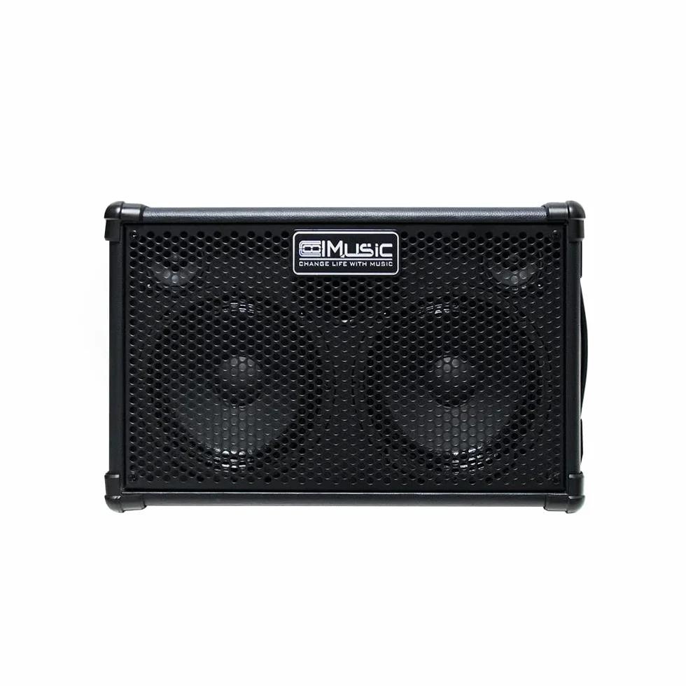 Coolmusic BP40D Amplificador de Guitarra acústica - Altavoz Bluetooth portátil de 80 W W/batería con Efecto de retardo de Coro reverberación, 6 entradas, Ecualizador de 3 Bandas