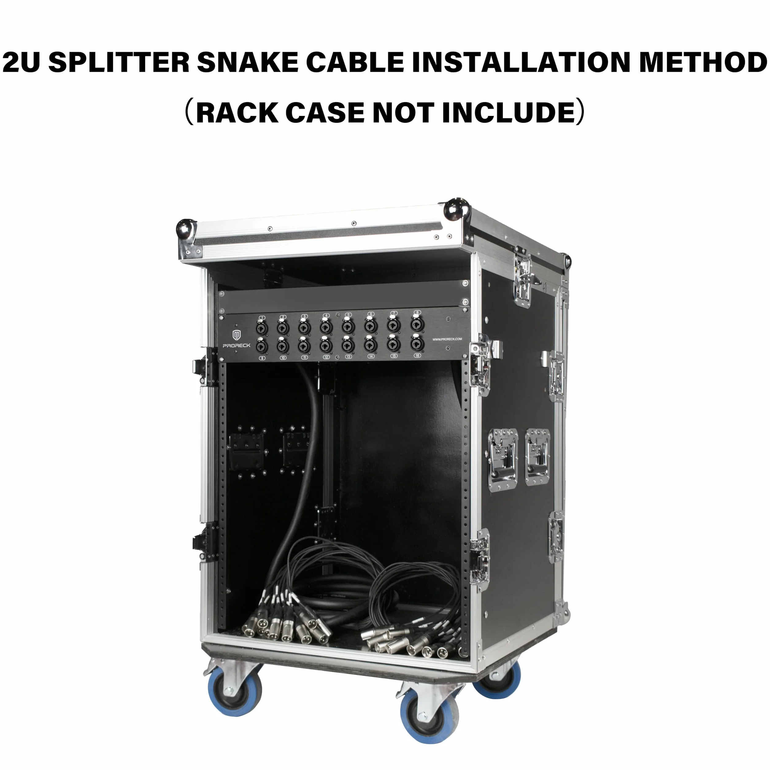 PRORECK Cable divisor combinado TRS XLR para montaje en rack, adecuado para vivo, grabación, escenario, estudio (5 pies x 15 pies - 16 canales) PR-16-0515