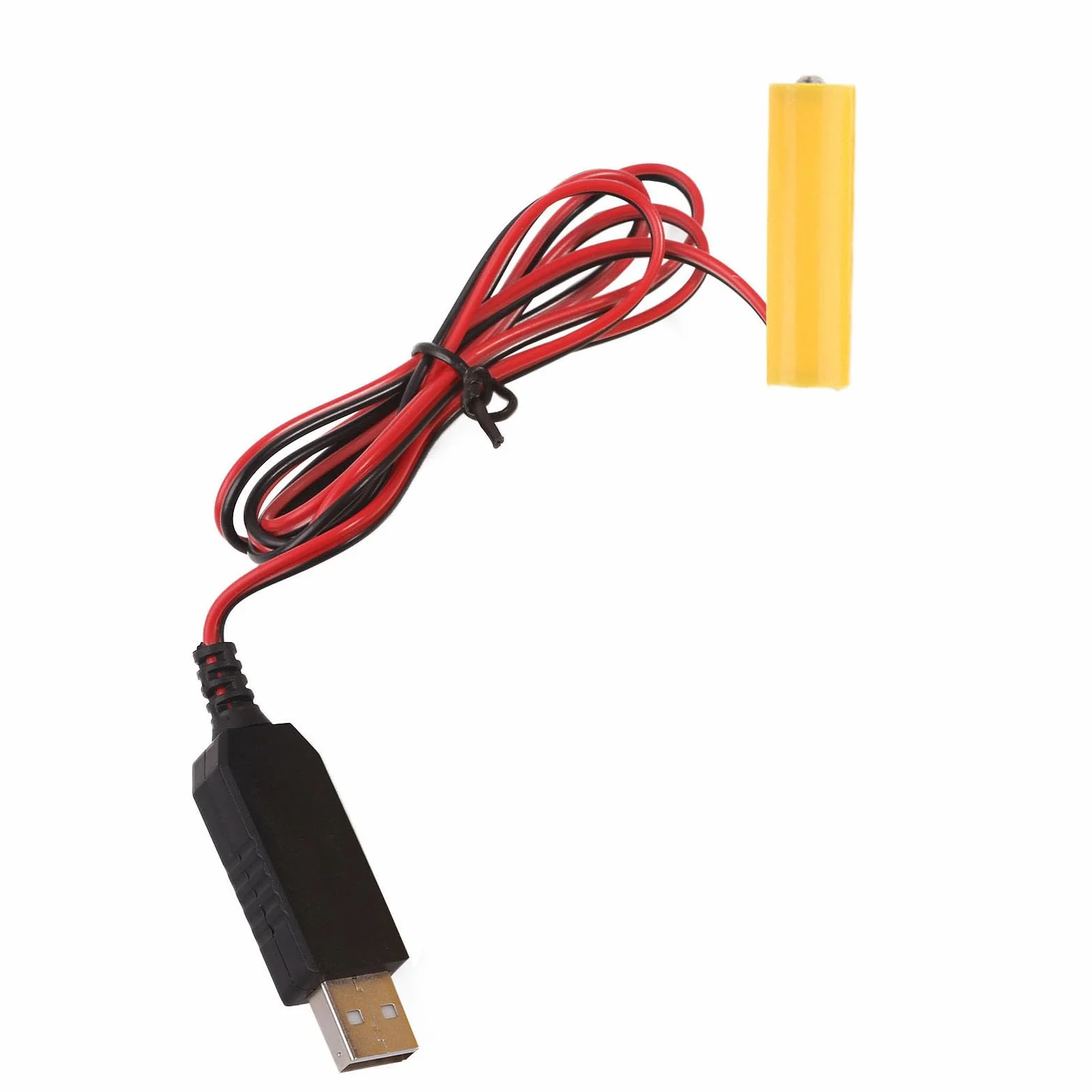 Convertidor de energía USB eliminadores de batería virtuales de repuesto de 3 pilas AA LR6 de 1,5 V para luces de Navidad, control remoto de juguete