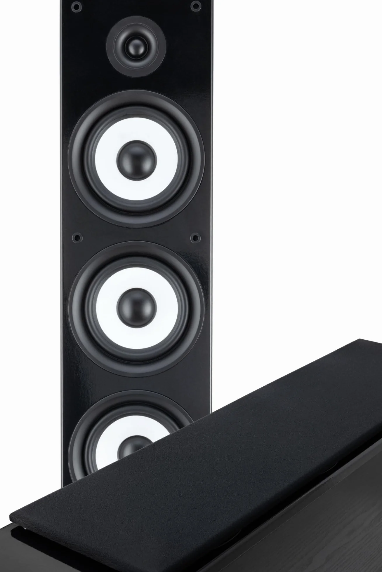 Bennett & Ross Ultrasphere Pareja De Altavoces HiFi De Pie De 3 Vías - 200W RMS - 2 x 6,5" Woofer - 6,5" Altavoz Medio - 1" Tweeter - Construcción Bassreflex - Acabado con Veta De Madera - Negro