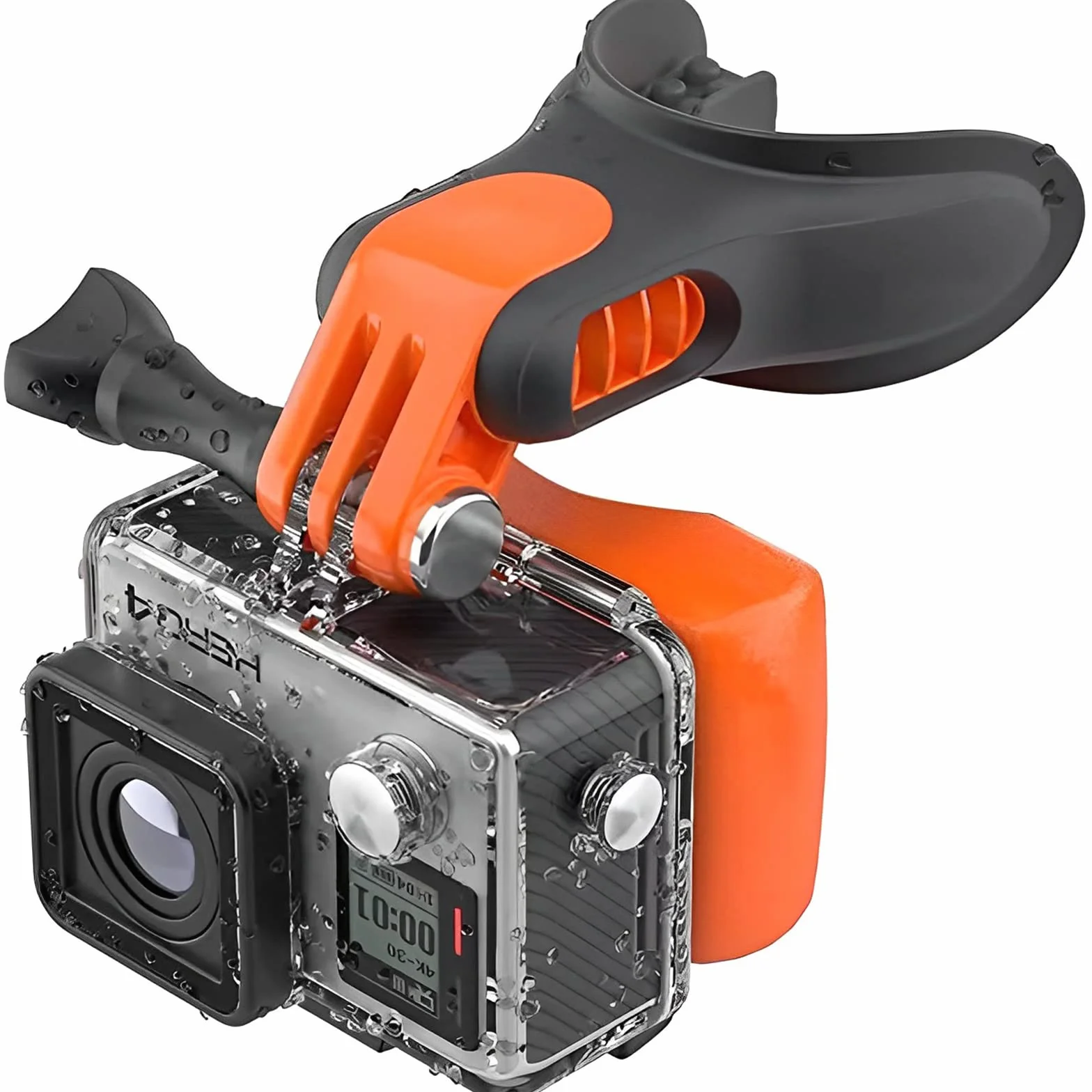 REYGEAK Soporte de boca para GoPro Hero/DJI Action 3, soporte de boquilla de montaje para mordida POV filmación para Hero 11/10/9 Surfing Snowboard Body Boarding Kayacking incluyendo módulo flotante