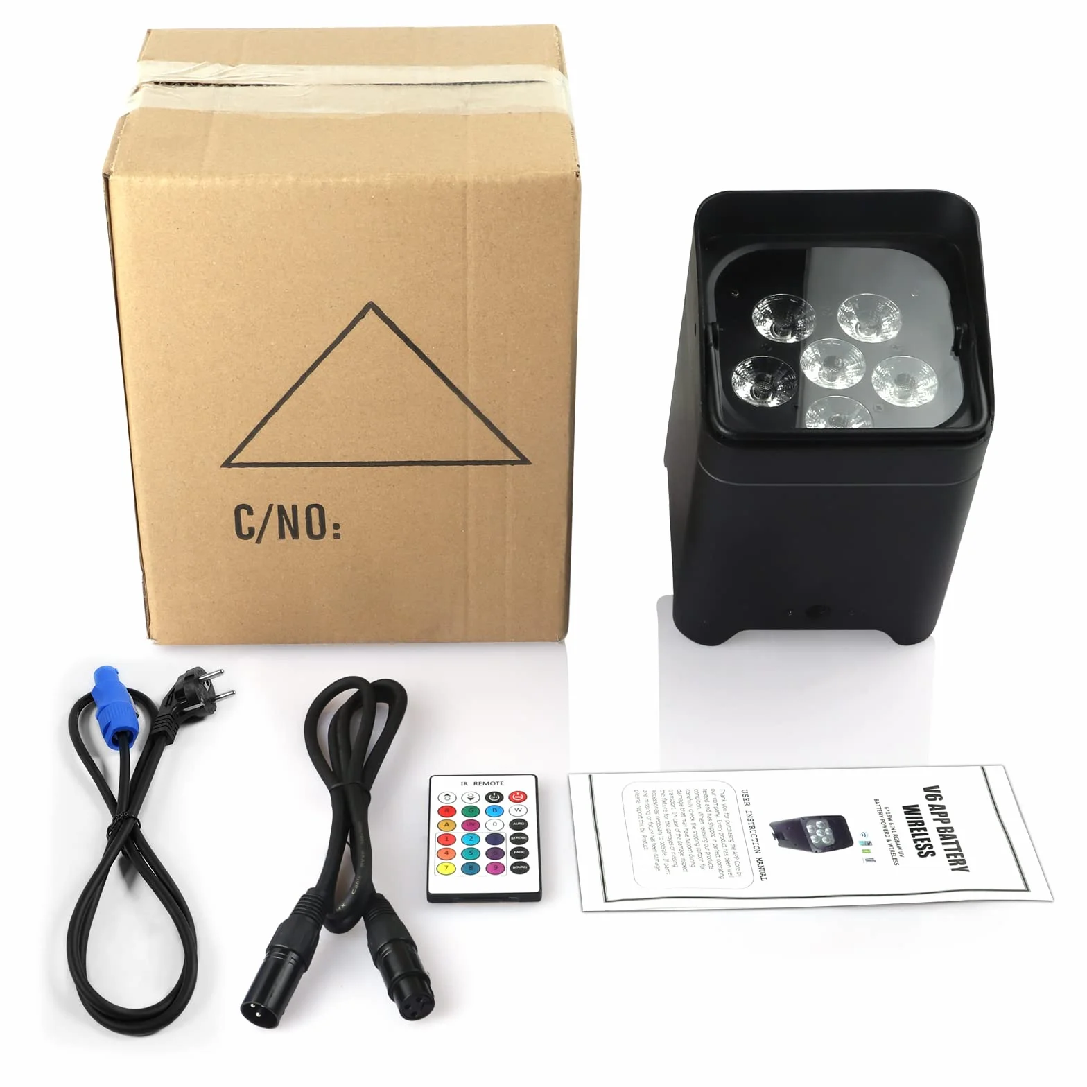108W par led foco batería recargables, RGBWA+UV 16.7 millones colores luce discoteca con Mando a distancia/APP/DM/IR/2.4GHz Iluminación de escenario para fiesta DJ Bar Boda Cumpleaños