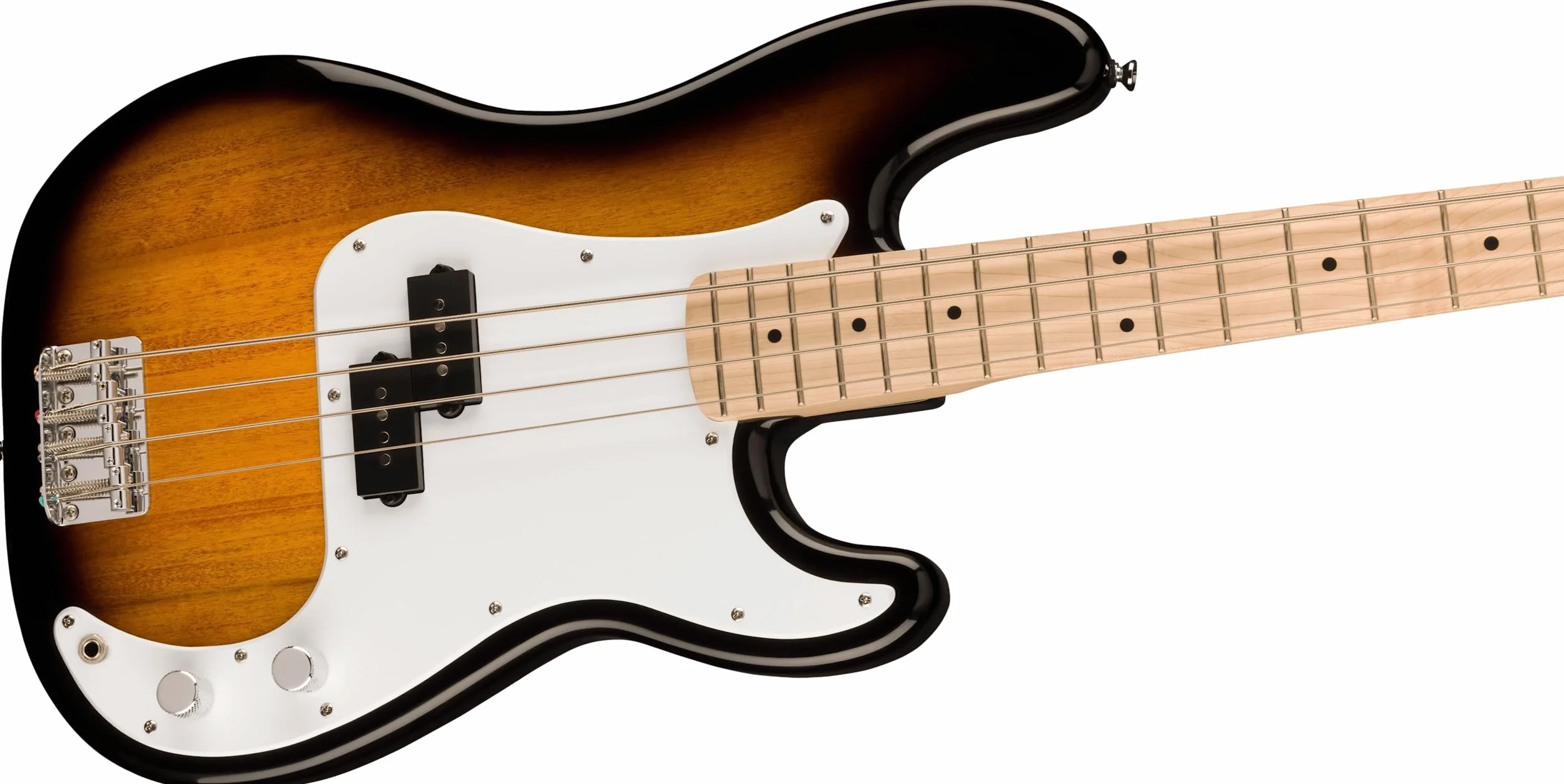 Squier by Fender Sonic Precision Bajo Eléctrico, Diapasón de Arce, Golpeador Blanco, Sunburst Bicolor