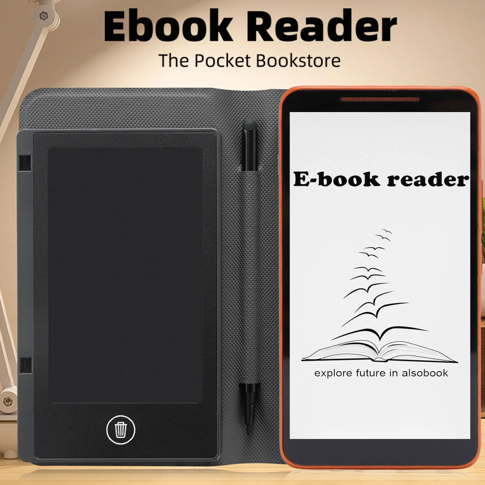 Lector de Libros 5.7" Tableta de Escritura a Mano, Almacenamiento 1GB+8GB, Android 8.1, Lector PDF Portable