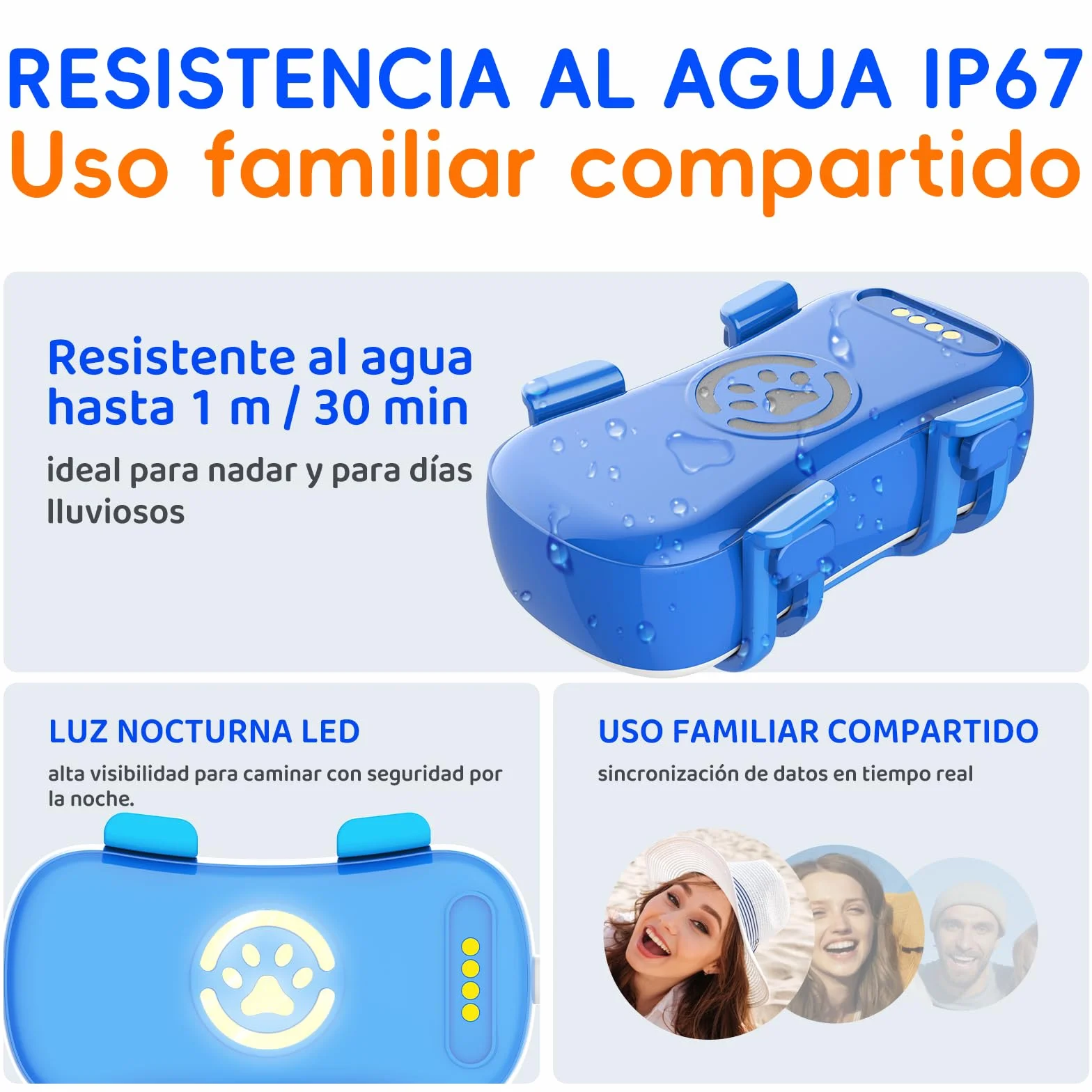 Collar GPS Perros Seguimiento satelital en Vivo 4G, múltiples alertas Inteligentes, Monitor de Actividad Totalmente Impermeable para Perros y Gatos, Alcance Ilimitado,Se Requiere suscripción
