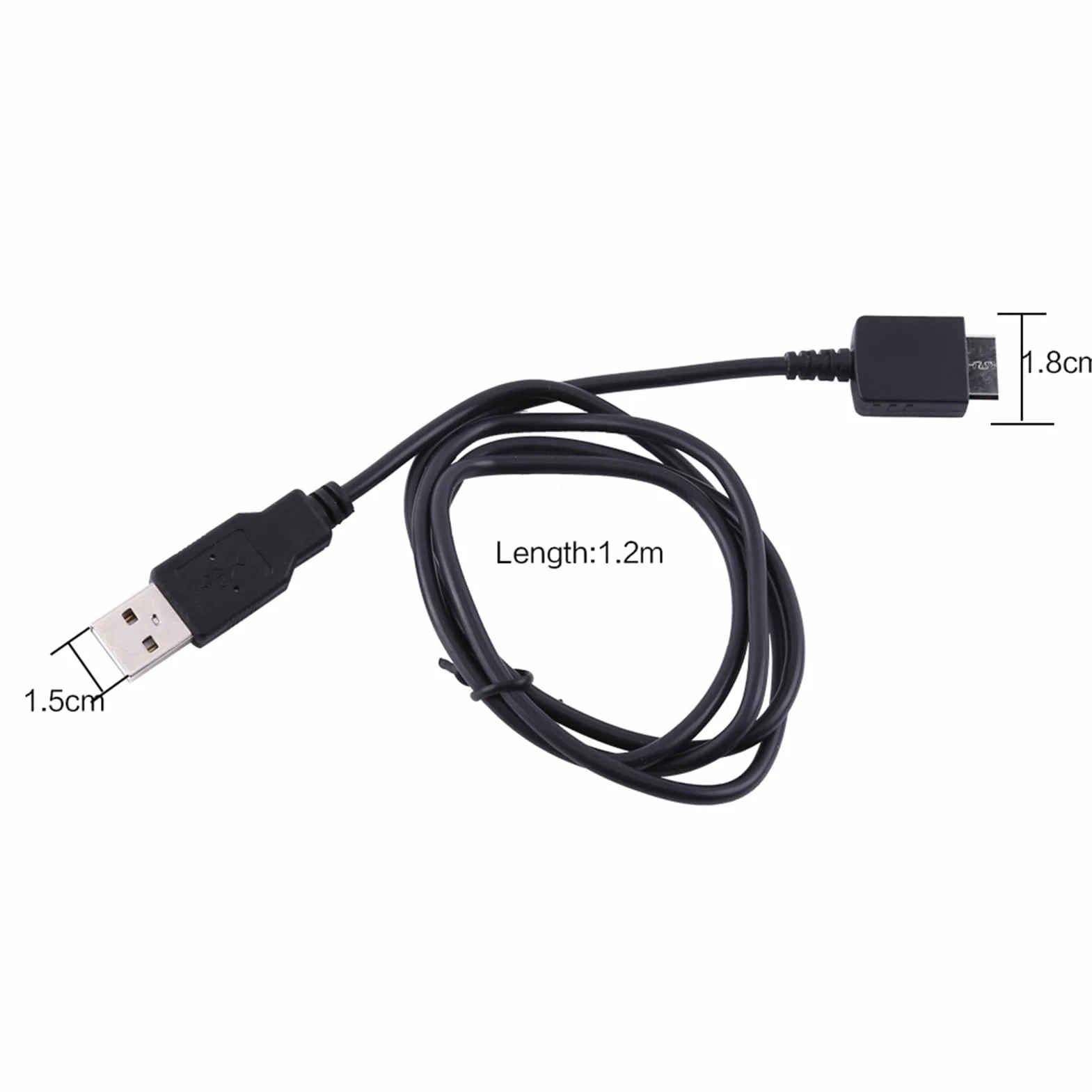 Para Nwz S544 Cargador Para Mp3 Player Cargador Cable Usb2.0 Cable de carga de datos para reproductor MP3 MP4