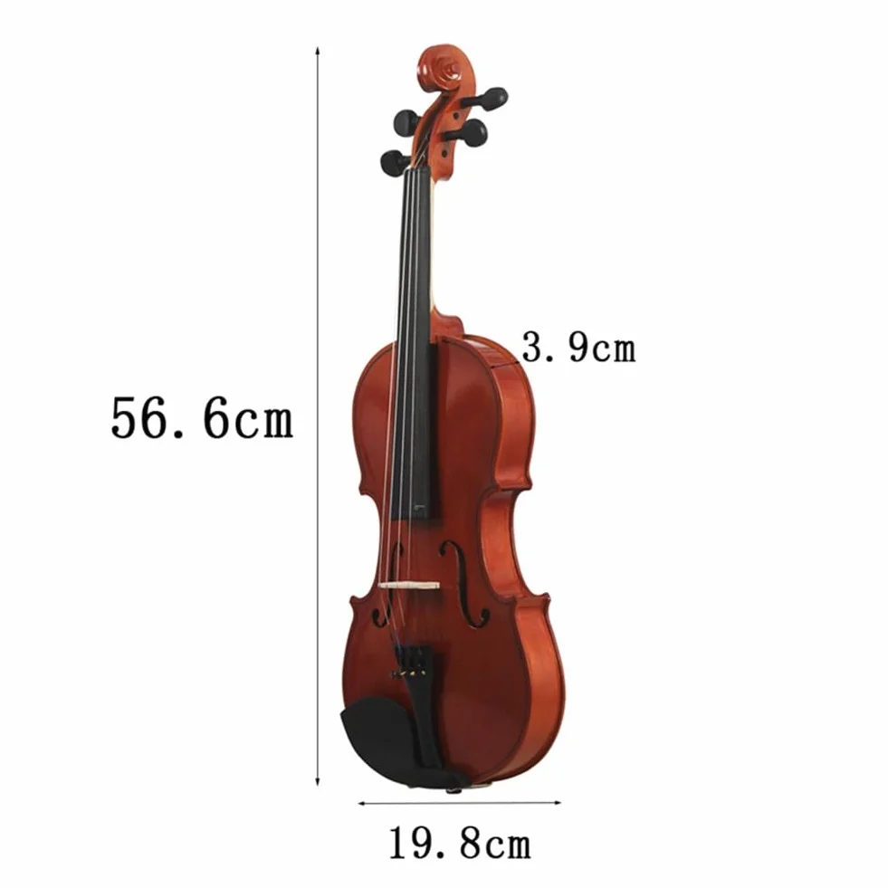 Violín 3/4, instrumentos musicales para adultos y niños, violín con estuche duro, lazo, ideal para principiantes