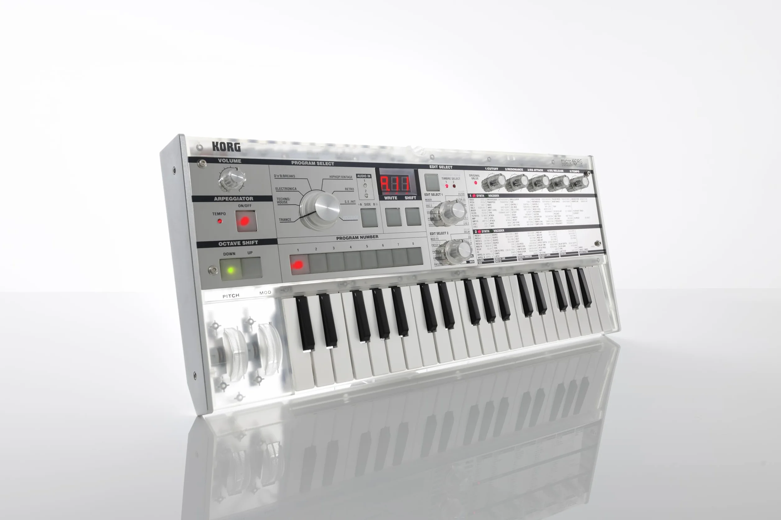 Korg - MicroKORG Crystal - 37 Key Sintetizador de modelado analógico con vocoder - Edición limitada